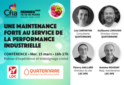 Conférence - Une maintenance forte au service de la performance industrielle - CFIA Rennes 2023