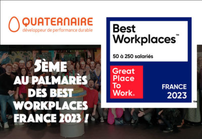 Quaternaire, 5ème au palmarès des Best Workplaces France 2023 parmi les entreprises de 50 à 250 salariés