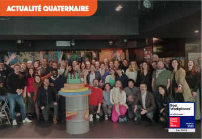 Quaternaire, 5ème au palmarès des Best Workplaces France 2023 parmi les entreprises de 50 à 250 salariés